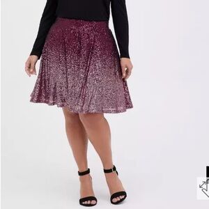Elegant Pink Sequin Skirt